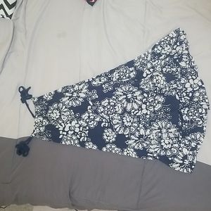Navy Blue Floral Dress